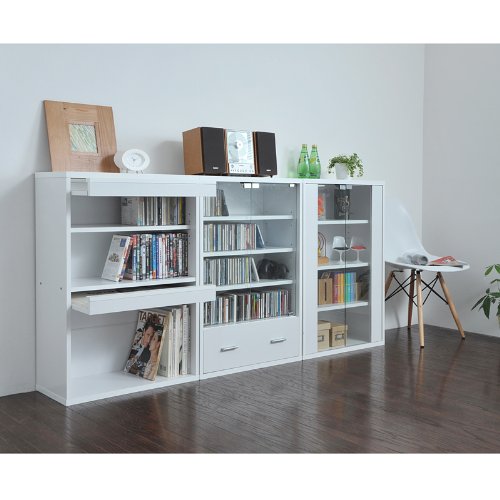 JKプラン 6BOXシリーズ ガラス扉 ホワイト FR-046-WH